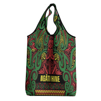 Aotearoa Iwi Ngati Hine Grocery Bag Maori Wharenui House Tribal Pattern LT9 - Polynesian Pride