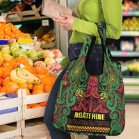 Aotearoa Iwi Ngati Hine Grocery Bag Maori Wharenui House Tribal Pattern LT9 - Polynesian Pride