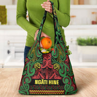 Aotearoa Iwi Ngati Hine Grocery Bag Maori Wharenui House Tribal Pattern LT9 - Polynesian Pride