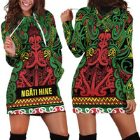 Aotearoa Iwi Ngati Hine Hoodie Dress Maori Wharenui House Tribal Pattern LT9 - Polynesian Pride