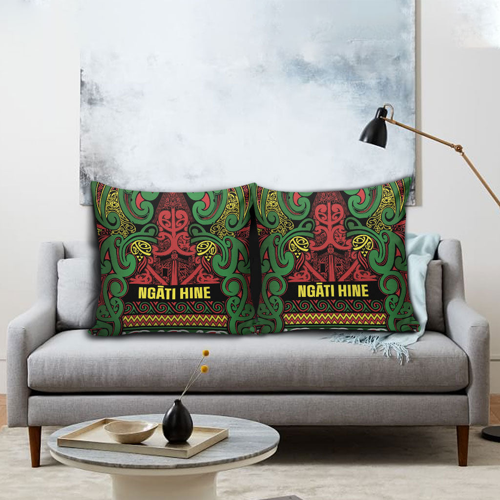 Aotearoa Iwi Ngati Hine Pillow Cover Maori Wharenui House Tribal Pattern LT9 - Polynesian Pride