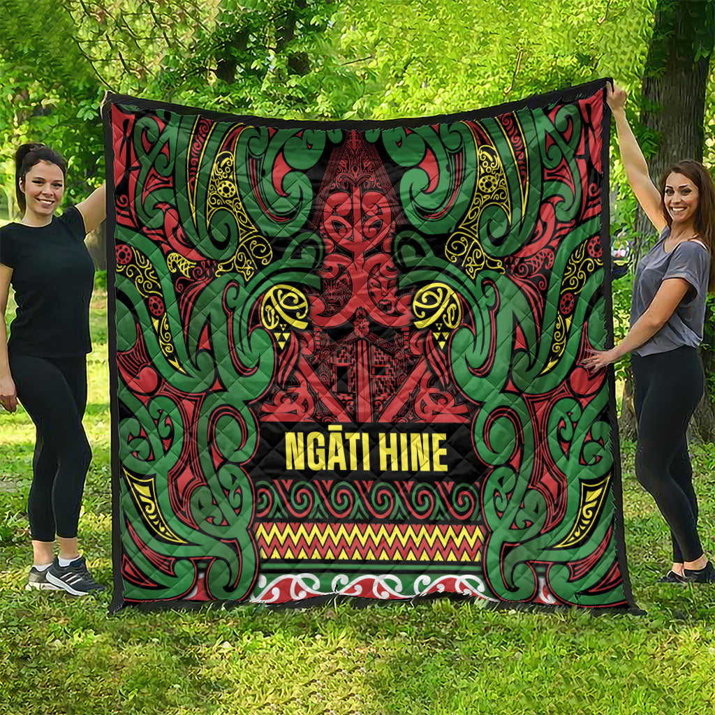 Aotearoa Iwi Ngati Hine Quilt Maori Wharenui House Tribal Pattern LT9 - Polynesian Pride