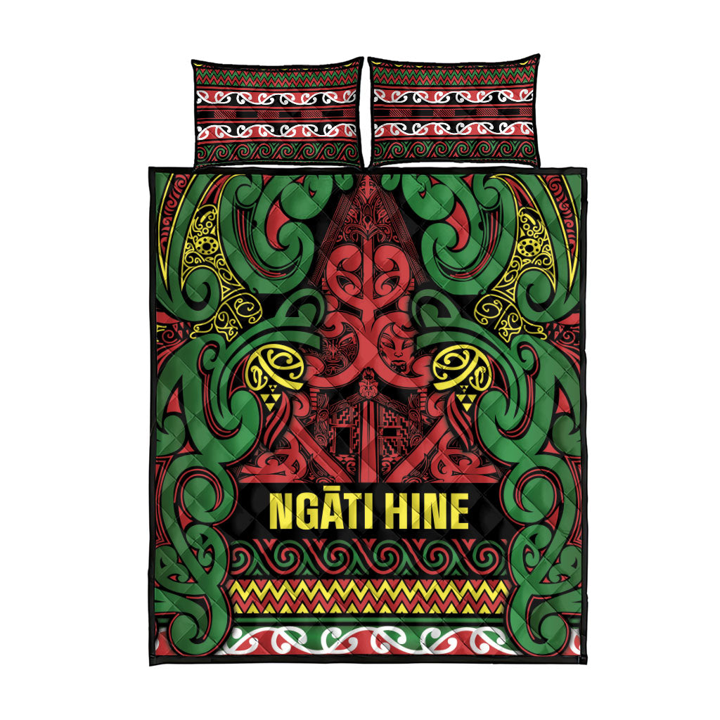 Aotearoa Iwi Ngati Hine Quilt Bed Set Maori Wharenui House Tribal Pattern LT9 - Polynesian Pride