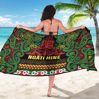 Aotearoa Iwi Ngati Hine Sarong Maori Wharenui House Tribal Pattern LT9 - Polynesian Pride
