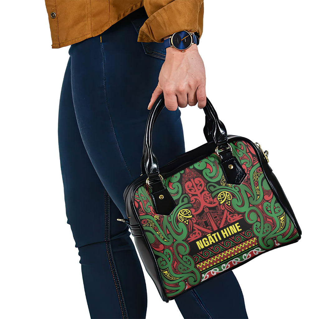 Aotearoa Iwi Ngati Hine Shoulder Handbag Maori Wharenui House Tribal Pattern LT9 - Polynesian Pride