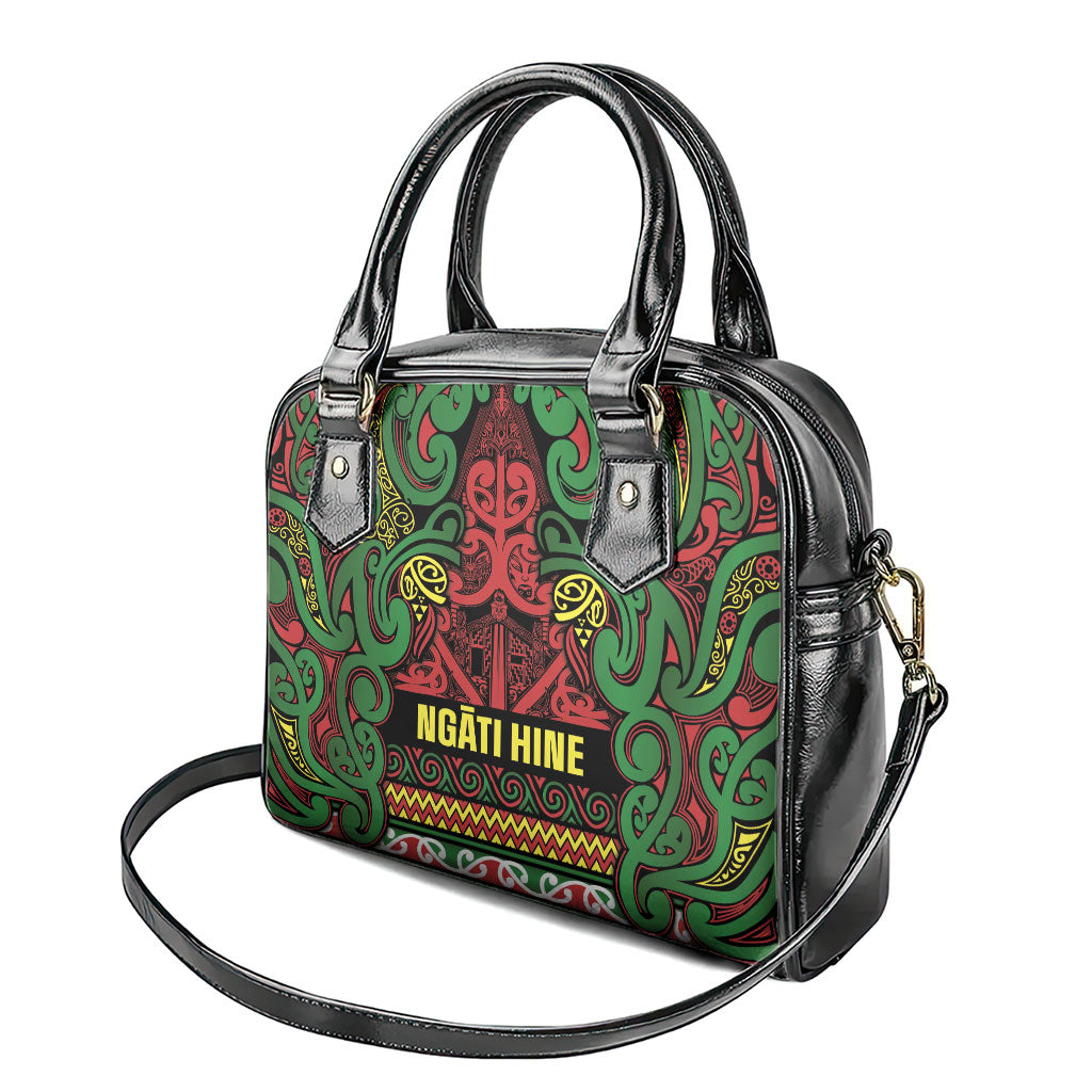 Aotearoa Iwi Ngati Hine Shoulder Handbag Maori Wharenui House Tribal Pattern LT9 - Polynesian Pride