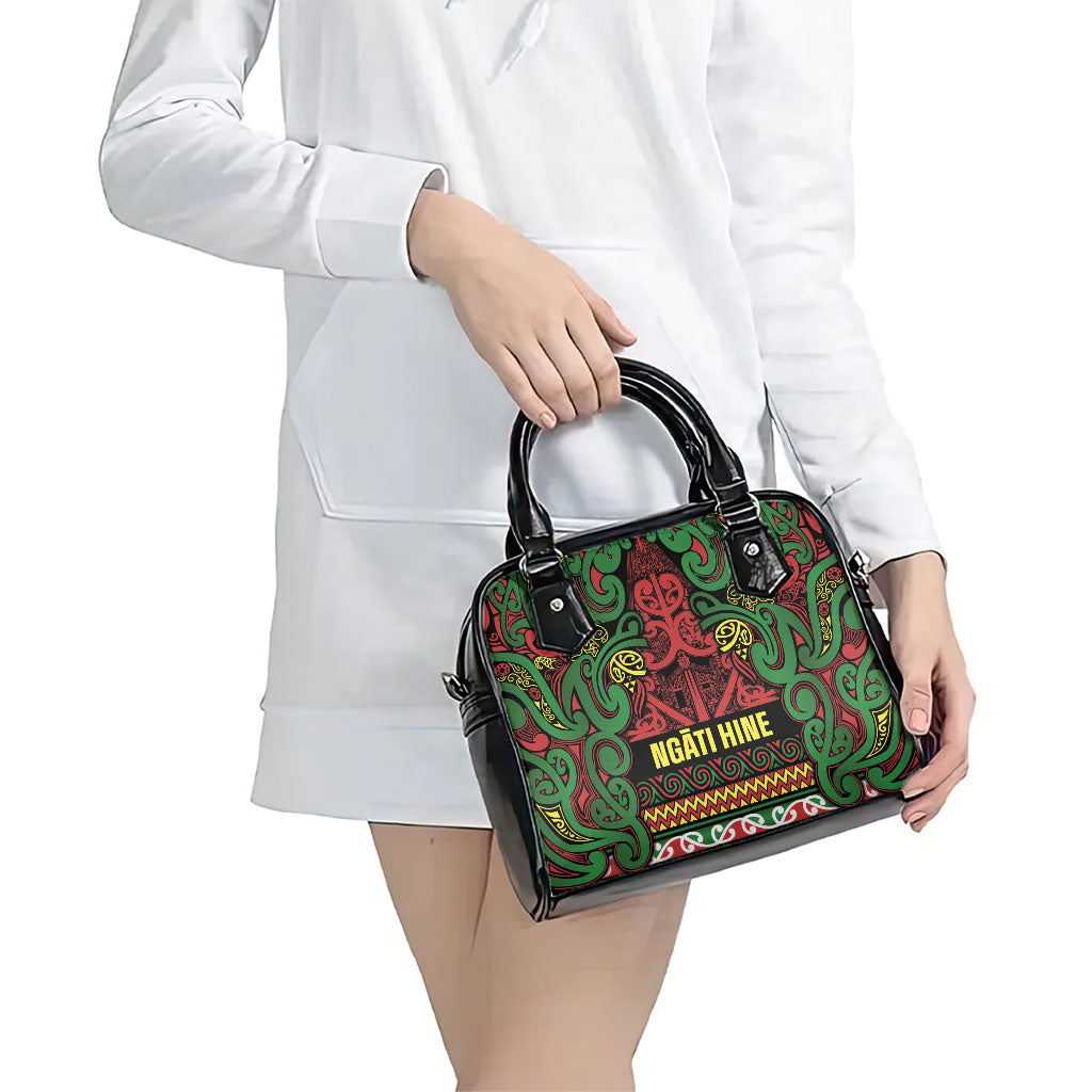 Aotearoa Iwi Ngati Hine Shoulder Handbag Maori Wharenui House Tribal Pattern LT9 - Polynesian Pride