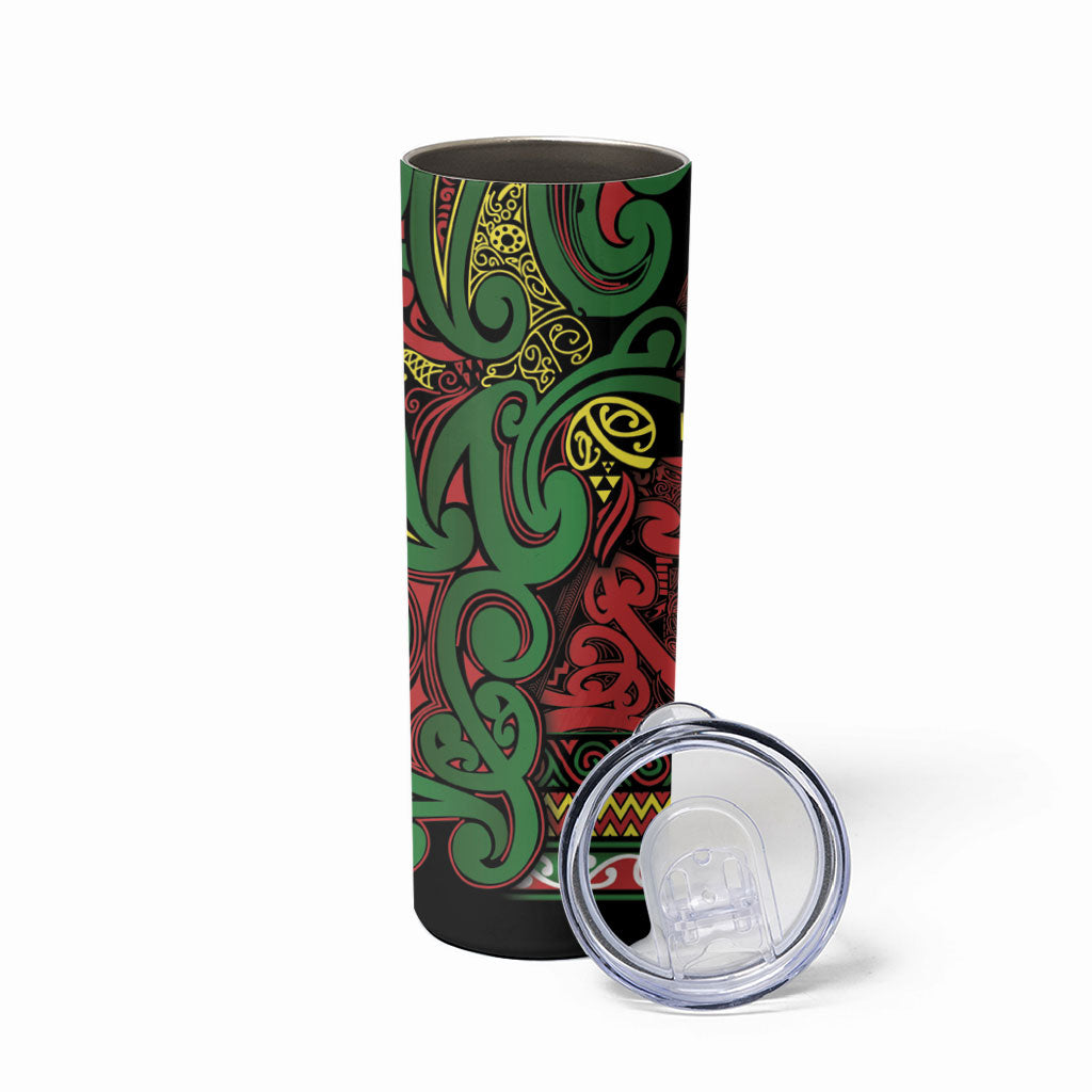 Aotearoa Iwi Ngati Hine Skinny Tumbler Maori Wharenui House Tribal Pattern LT9 - Polynesian Pride