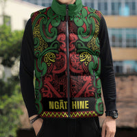 Aotearoa Iwi Ngati Hine Sleeveless Puffer Jacket Maori Wharenui House Tribal Pattern LT9 - Polynesian Pride