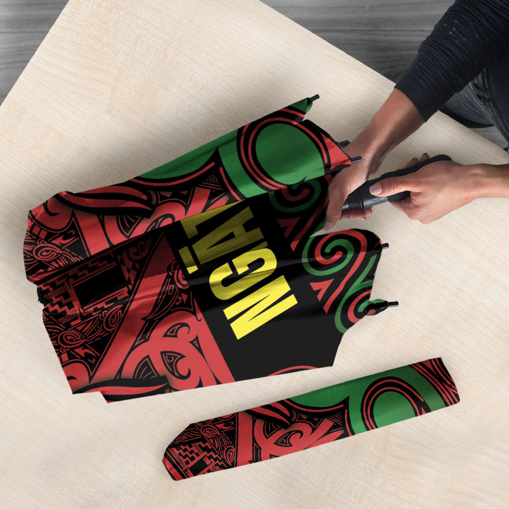 Aotearoa Iwi Ngati Hine Umbrella Maori Wharenui House Tribal Pattern LT9 - Polynesian Pride
