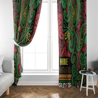 Aotearoa Iwi Ngati Hine Window Curtain Maori Wharenui House Tribal Pattern LT9 - Polynesian Pride