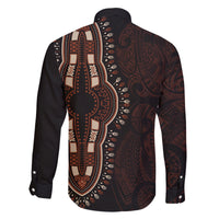 Africa Dashiki Family Matching Puletasi Dress and Hawaiian Shirt African Tribal Art Mixed Polynesian Tattoo Red Color Unique LT9 - Polynesian Pride