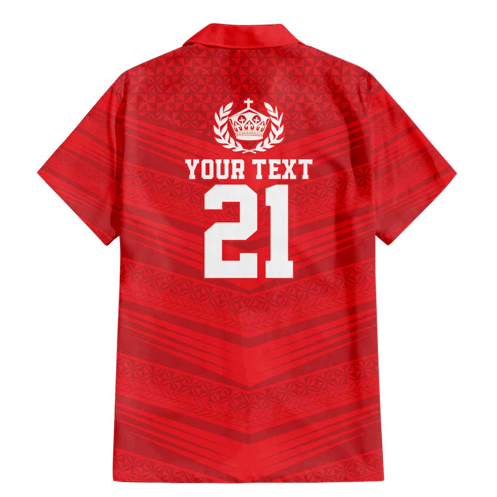 Custom Mate Ma'a Tonga Heritage Family Matching Mermaid Dress and Hawaiian Shirt Pacific Tribal Rugby Red Edition LT9 - Polynesian Pride