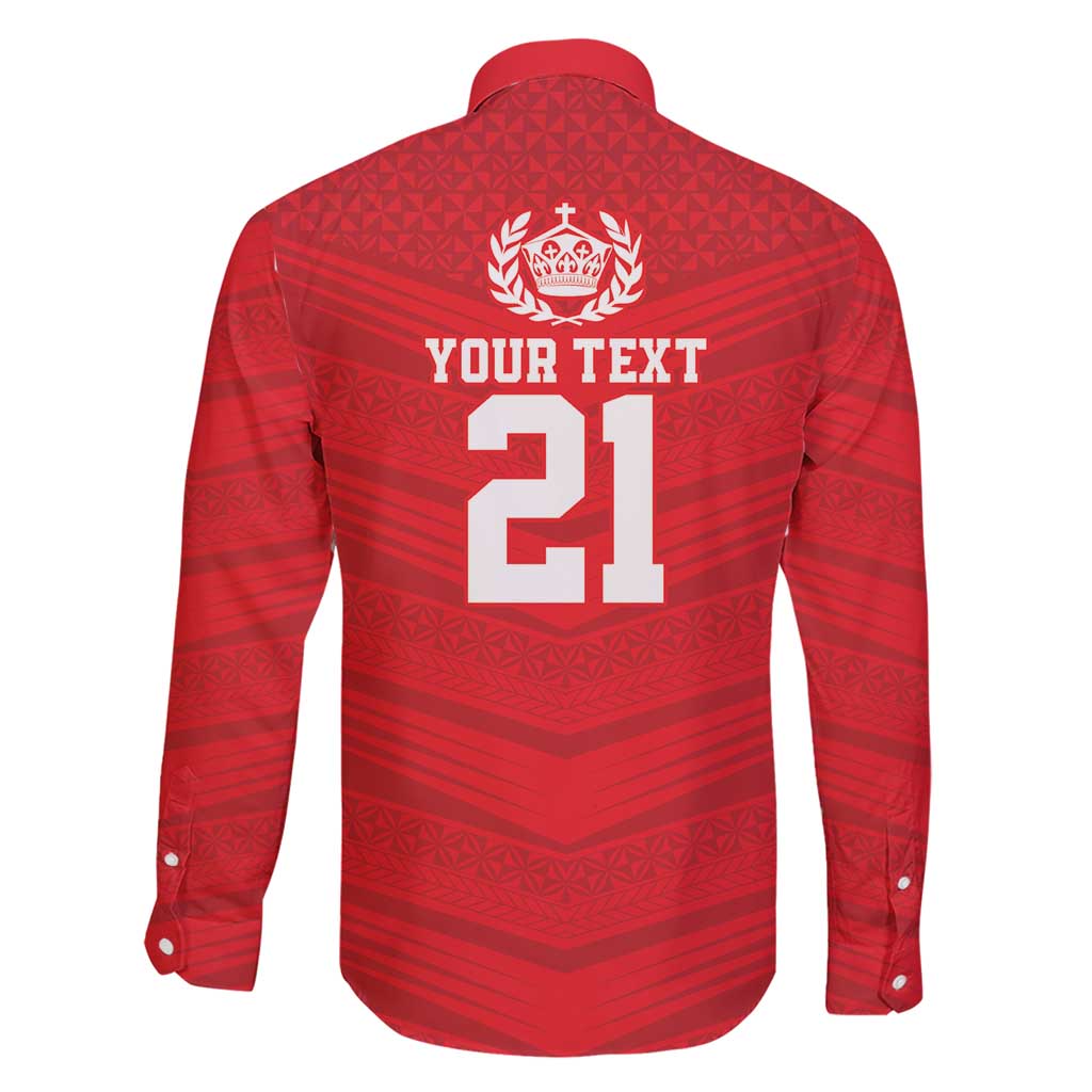 Custom Mate Ma'a Tonga Heritage Family Matching Short Sleeve Bodycon Dress and Hawaiian Shirt Pacific Tribal Rugby Red Edition LT9 - Polynesian Pride