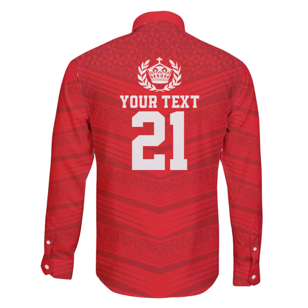 Custom Mate Ma'a Tonga Heritage Family Matching Tank Maxi Dress and Hawaiian Shirt Pacific Tribal Rugby Red Edition LT9 - Polynesian Pride