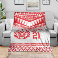 Custom Mate Ma'a Tonga Heritage Blanket Pacific Tribal Rugby White Edition LT9 - Polynesian Pride