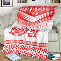 Custom Mate Ma'a Tonga Heritage Blanket Pacific Tribal Rugby White Edition LT9 - Polynesian Pride