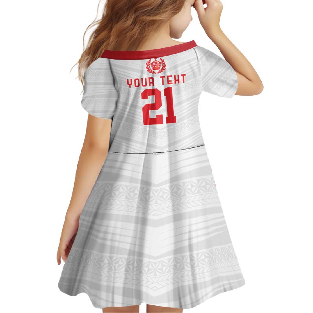 Custom Mate Ma'a Tonga Heritage Family Matching Short Sleeve Bodycon Dress and Hawaiian Shirt Pacific Tribal Rugby White Edition LT9 - Polynesian Pride