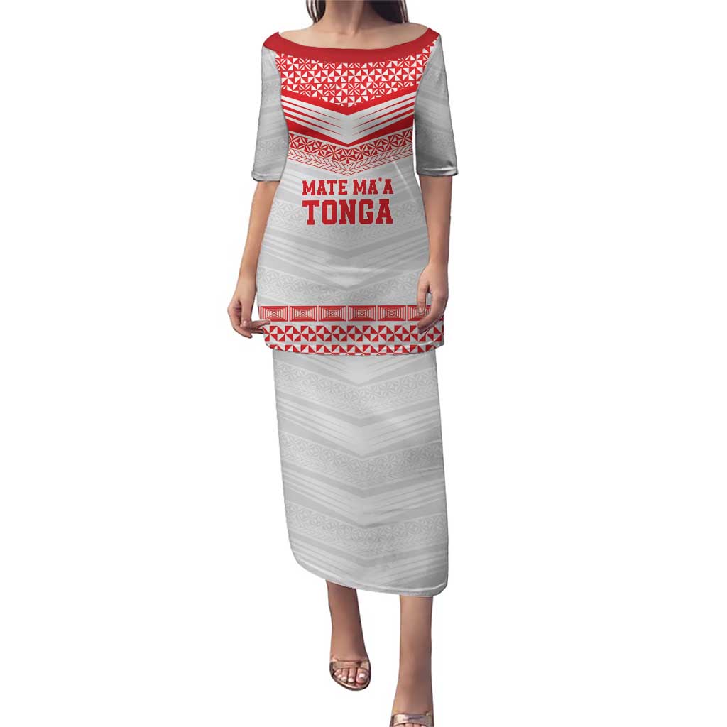 Custom Mate Ma'a Tonga Heritage Puletasi Pacific Tribal Rugby White Edition - Polynesian Pride