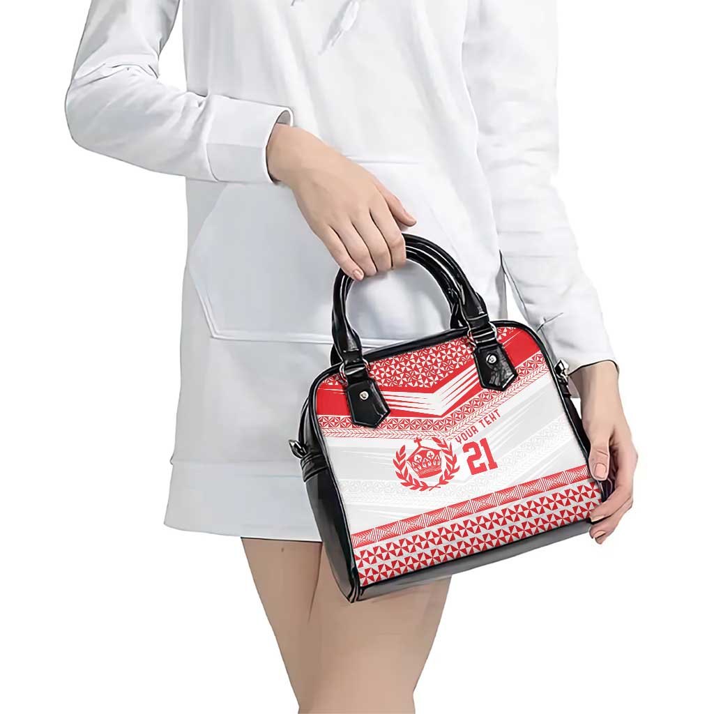 Custom Mate Ma'a Tonga Heritage Shoulder Handbag Pacific Tribal Rugby White Edition - Polynesian Pride