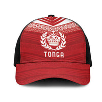 Pacific Rugby Spirit Mesh Trucker Cap Tonga Ngatu Pride Red Edition - Polynesian Pride