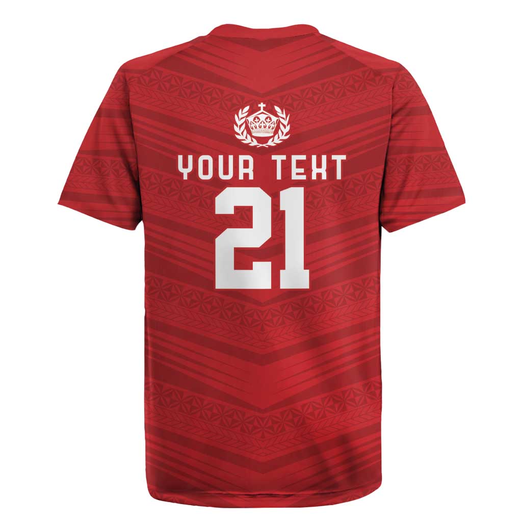 Custom Pacific Rugby Spirit Rugby Jersey Tonga Ngatu Pride Red Edition - Polynesian Pride