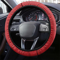 Pacific Rugby Spirit Steering Wheel Cover Tonga Ngatu Pride Red Edition - Polynesian Pride