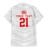 Custom Pacific Rugby Spirit Family Matching Mermaid Dress and Hawaiian Shirt Tonga Ngatu Pride White Edition LT9 - Polynesian Pride