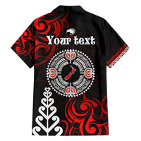New Zealand Waitangi Day Personalised Family Matching Off Shoulder Short Dress and Hawaiian Shirt Aotearoa Te Ra O Waitangi With Maori Tattoo LT9 - Polynesian Pride