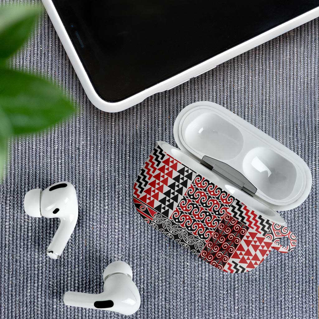 Aotearoa Kowhaiwhai Taniko Patchwork Motifs AirPods Case - Polynesian Pride