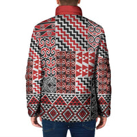 Aotearoa Kowhaiwhai Taniko Patchwork Motifs Padded Jacket - Polynesian Pride