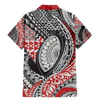 Aotearoa Maori Rugby Tribal Tattoo Family Matching Mermaid Dress and Hawaiian Shirt Kowhaiwhai Taniko Patchwork Motifs LT9 - Polynesian Pride