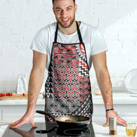 Aotearoa Maori Tribal Tattoo Apron Kowhaiwhai Taniko Patchwork Motifs - Polynesian Pride