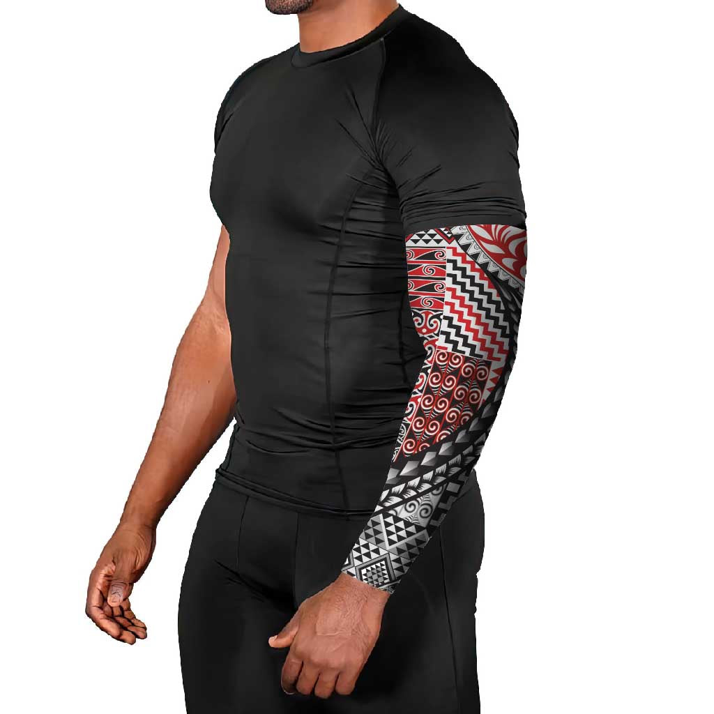 Aotearoa Maori Tribal Tattoo Arm Sleeves Kowhaiwhai Taniko Patchwork Motifs - Polynesian Pride