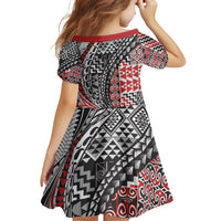 Aotearoa Maori Tribal Tattoo Family Matching Puletasi and Hawaiian Shirt Kowhaiwhai Taniko Patchwork Motifs LT9 - Polynesian Pride