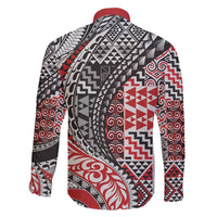 Aotearoa Maori Tribal Tattoo Family Matching Puletasi and Hawaiian Shirt Kowhaiwhai Taniko Patchwork Motifs LT9 - Polynesian Pride