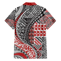 Aotearoa Maori Tribal Tattoo Family Matching Tank Maxi Dress and Hawaiian Shirt Kowhaiwhai Taniko Patchwork Motifs LT9 - Polynesian Pride