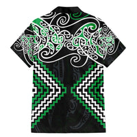 Green Aotearoa Tukutuku Manawa Tapu Family Matching Mermaid Dress and Hawaiian Shirt Ta Moko Toi Maori LT9 - Polynesian Pride
