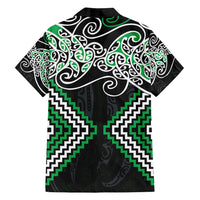 Green Aotearoa Tukutuku Manawa Tapu Family Matching Puletasi and Hawaiian Shirt Ta Moko Toi Maori LT9 - Polynesian Pride