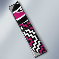 Pink Aotearoa Tukutuku Manawa Tapu Auto Sun Shade Ta Moko Toi Maori - Polynesian Pride