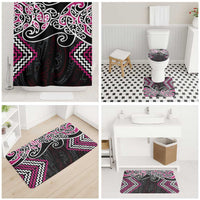 Pink Aotearoa Tukutuku Manawa Tapu Bathroom Set Ta Moko Toi Maori LT9 - Polynesian Pride