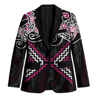 Pink Aotearoa Tukutuku Manawa Tapu Blazer Ta Moko Toi Maori LT9 Unisex Pink - Polynesian Pride