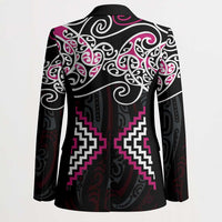 Pink Aotearoa Tukutuku Manawa Tapu Blazer Ta Moko Toi Maori LT9 - Polynesian Pride