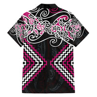 Pink Aotearoa Tukutuku Manawa Tapu Family Matching Puletasi and Hawaiian Shirt Ta Moko Toi Maori LT9 - Polynesian Pride
