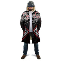 Red Aotearoa Tukutuku Manawa Tapu Cloak Ta Moko Toi Maori LT9 - Polynesian Pride