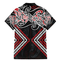 Red Aotearoa Tukutuku Manawa Tapu Family Matching Mermaid Dress and Hawaiian Shirt Ta Moko Toi Maori LT9 - Polynesian Pride