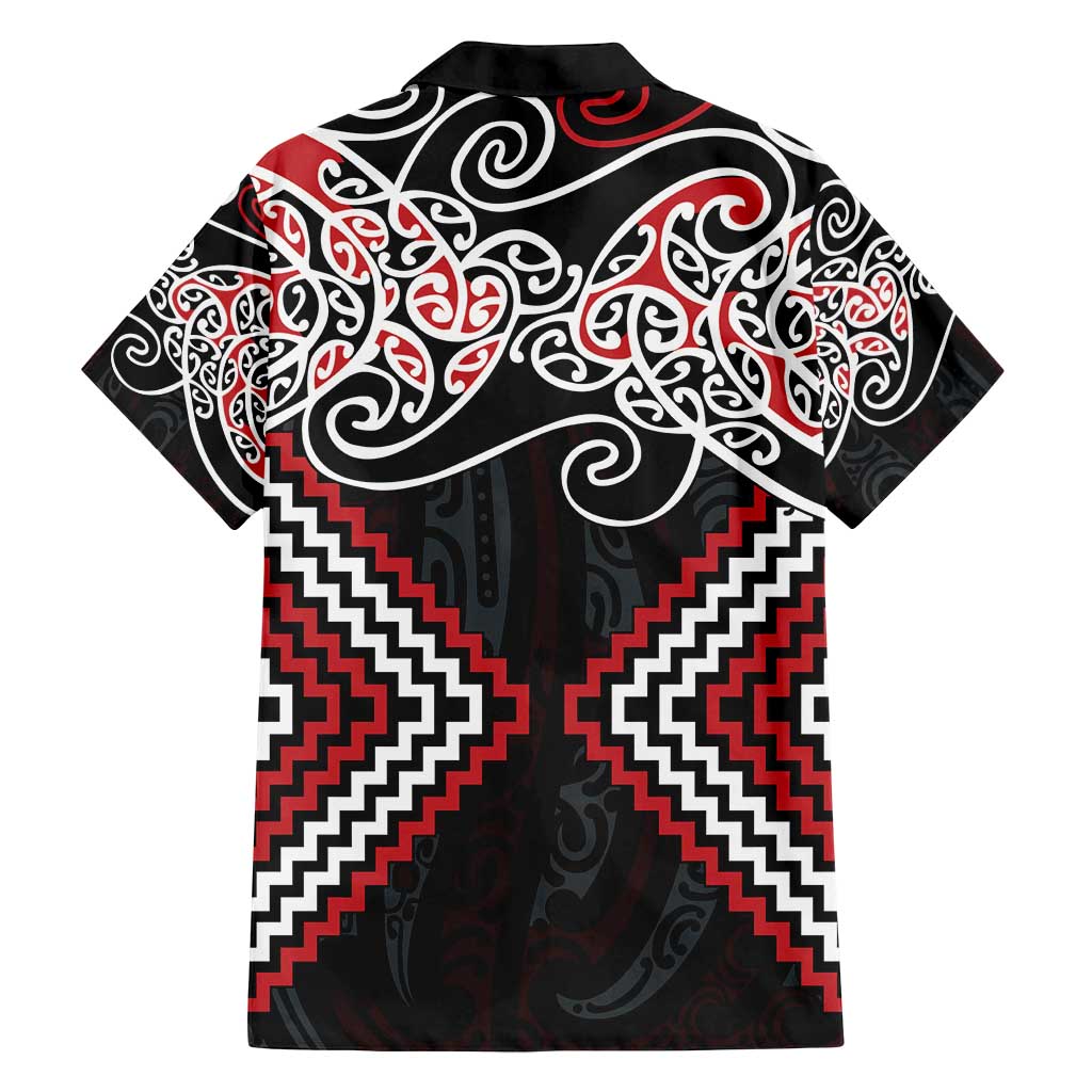 Red Aotearoa Tukutuku Manawa Tapu Family Matching Tank Maxi Dress and Hawaiian Shirt Ta Moko Toi Maori LT9 - Polynesian Pride