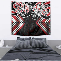 Red Aotearoa Tukutuku Manawa Tapu Tapestry Ta Moko Toi Maori LT9 - Polynesian Pride