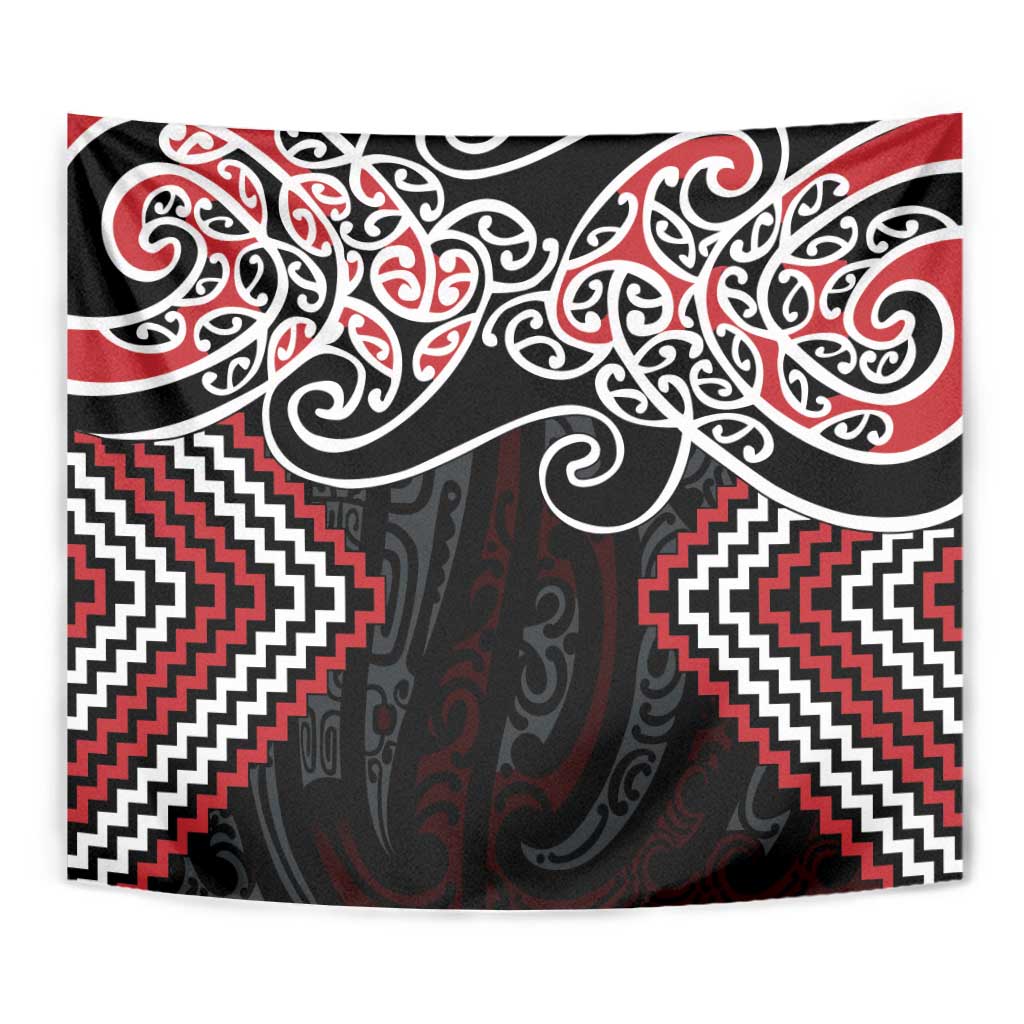 Red Aotearoa Tukutuku Manawa Tapu Tapestry Ta Moko Toi Maori LT9 - Polynesian Pride