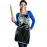 Turquoise Aotearoa Tukutuku Manawa Tapu Apron Ta Moko Toi Maori LT9 - Polynesian Pride